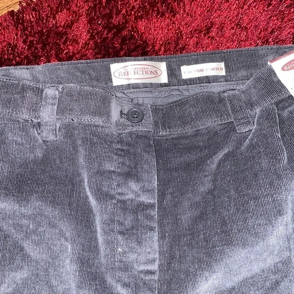 Northern Reflections Grey corduroy Essential Stretch pants Sz 6 - Picture 5 of 10